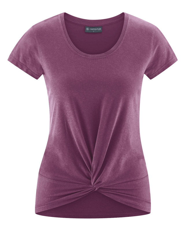 HempAge Hanf Yoga Shirt - Farbe purple aus Hanf und Bio-Baumwolle